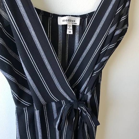 Striped Wrap Dress - Picture 2 of 3